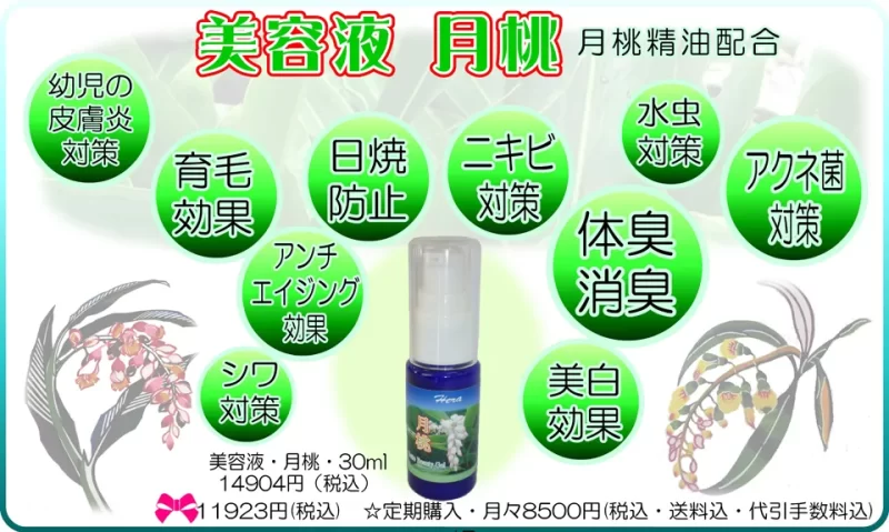 美容液・月桃　体臭消臭、アクネ菌対策など